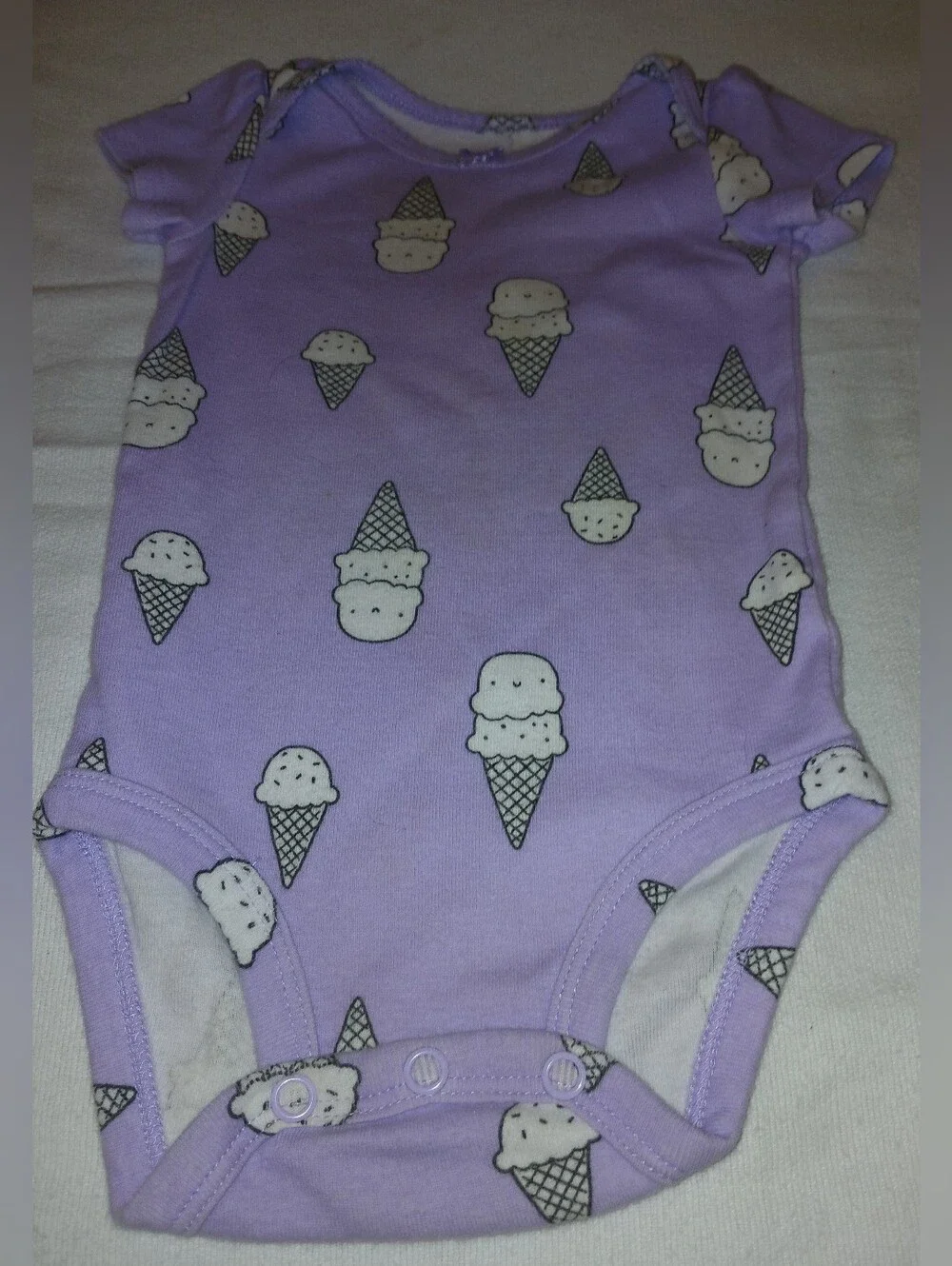 NWOT Baby Girls Multi-Pack One-Piece Bodysuits - Purple, Pink, White